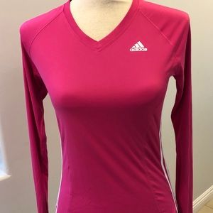 NWT Adidas Long Sleeve, V-neck, running shirt